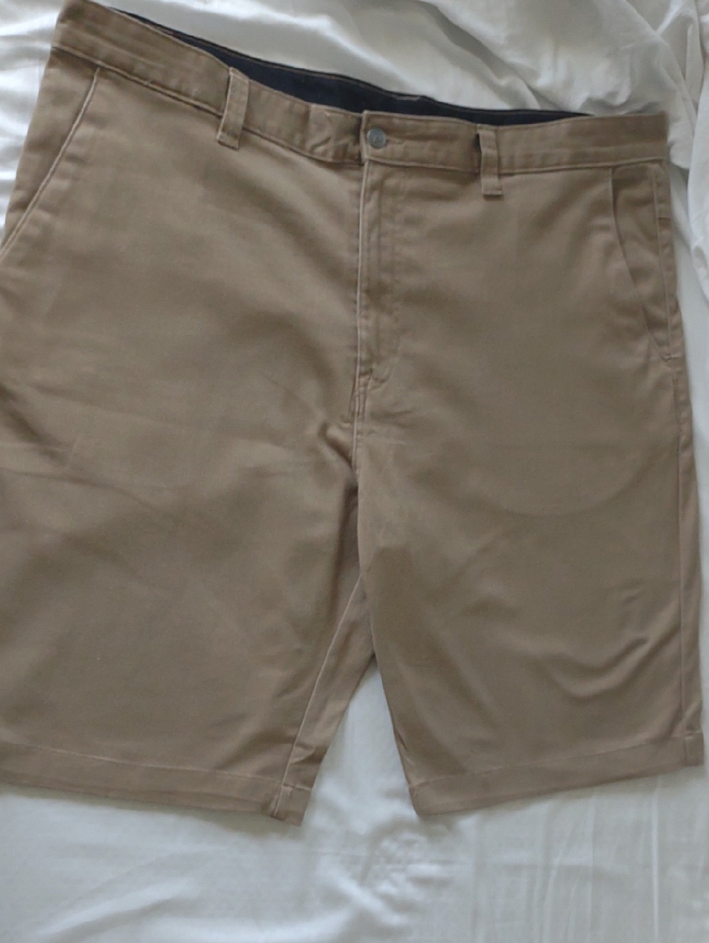 Volcom Men's Khaki Flat Front Chino Shorts
